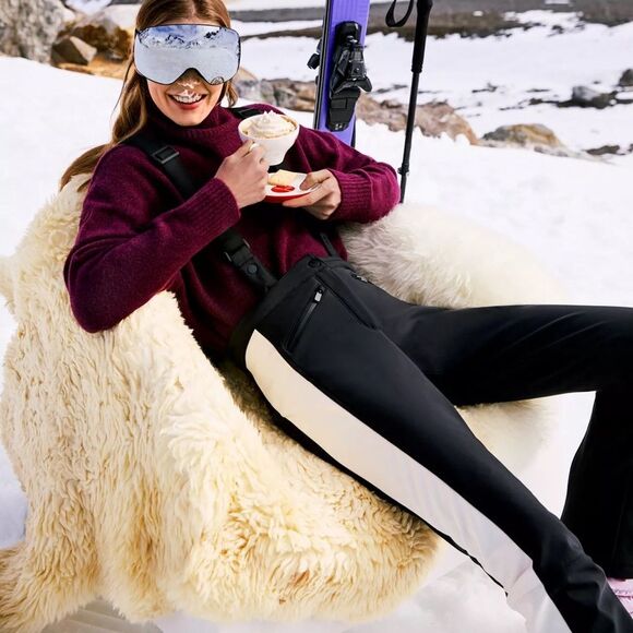 ZARA RECCO® TECHNOLOGY WATER RESISTANT WIND PROTEC FLARED PANTS SKI COLLECTION - Picture 1 of 3